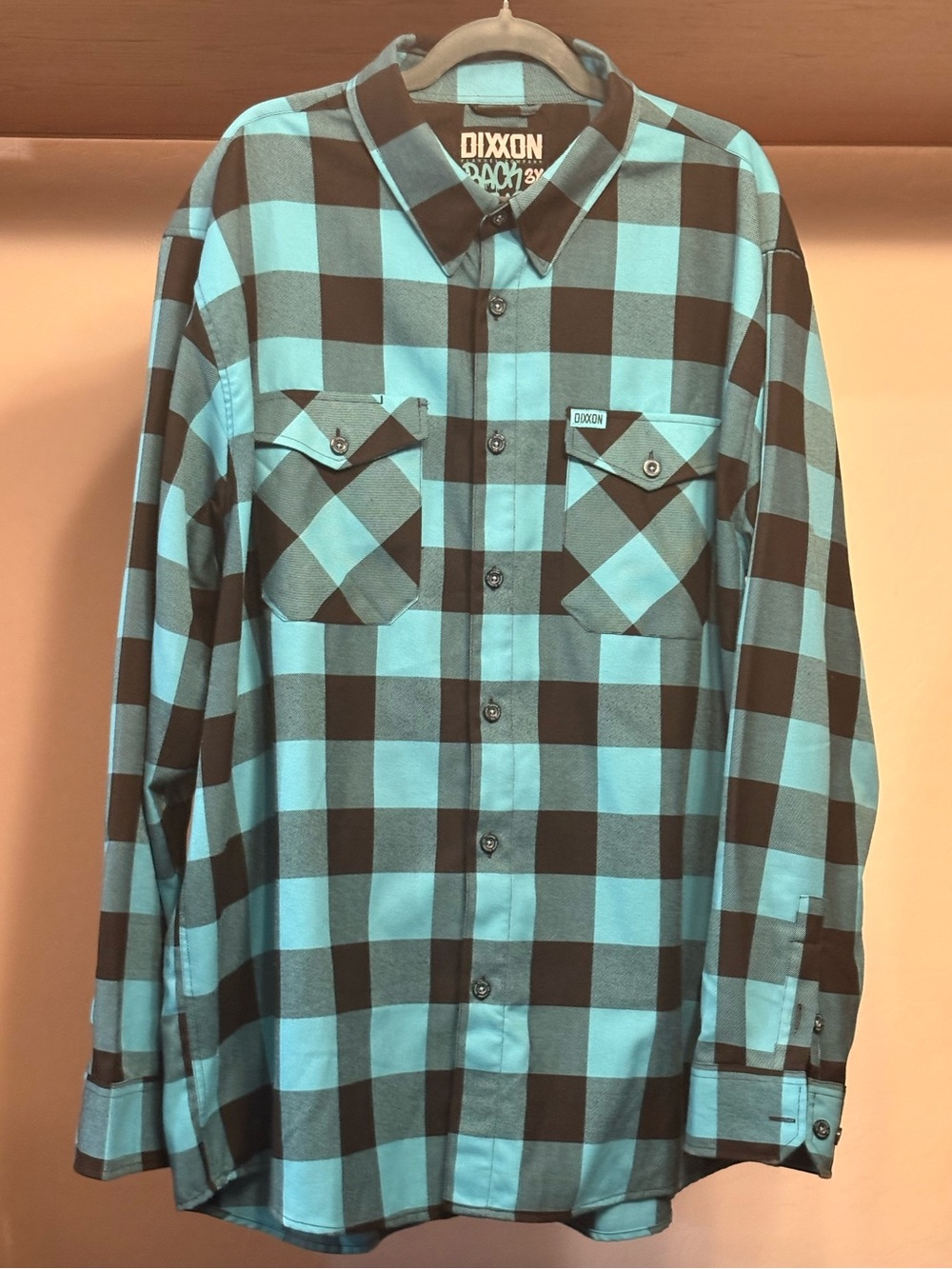 DIXXON Back II the Basics Teal & Black Buffalo Plaid Button-Down Shirt